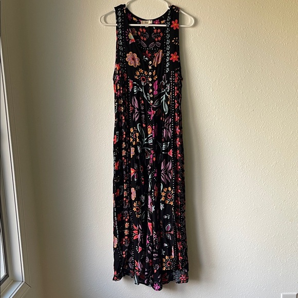 Easel Los Angeles Vibrant Floral Sleeveless Romper JumpSuit Colorful Wide Leg - Picture 2 of 6